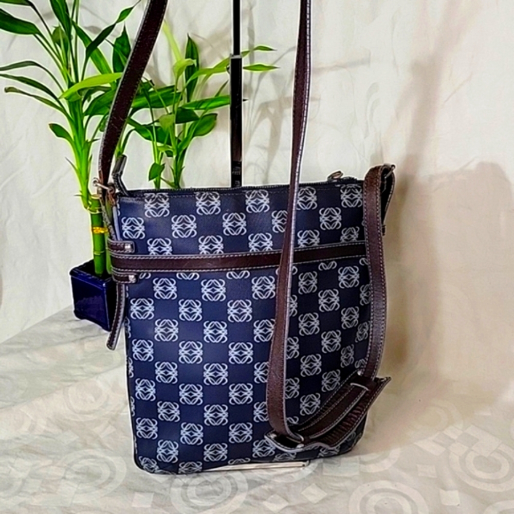 Loewe Vintage Anagram Crossbody Bag PVC Leather